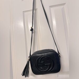 Black crossbody disco bag